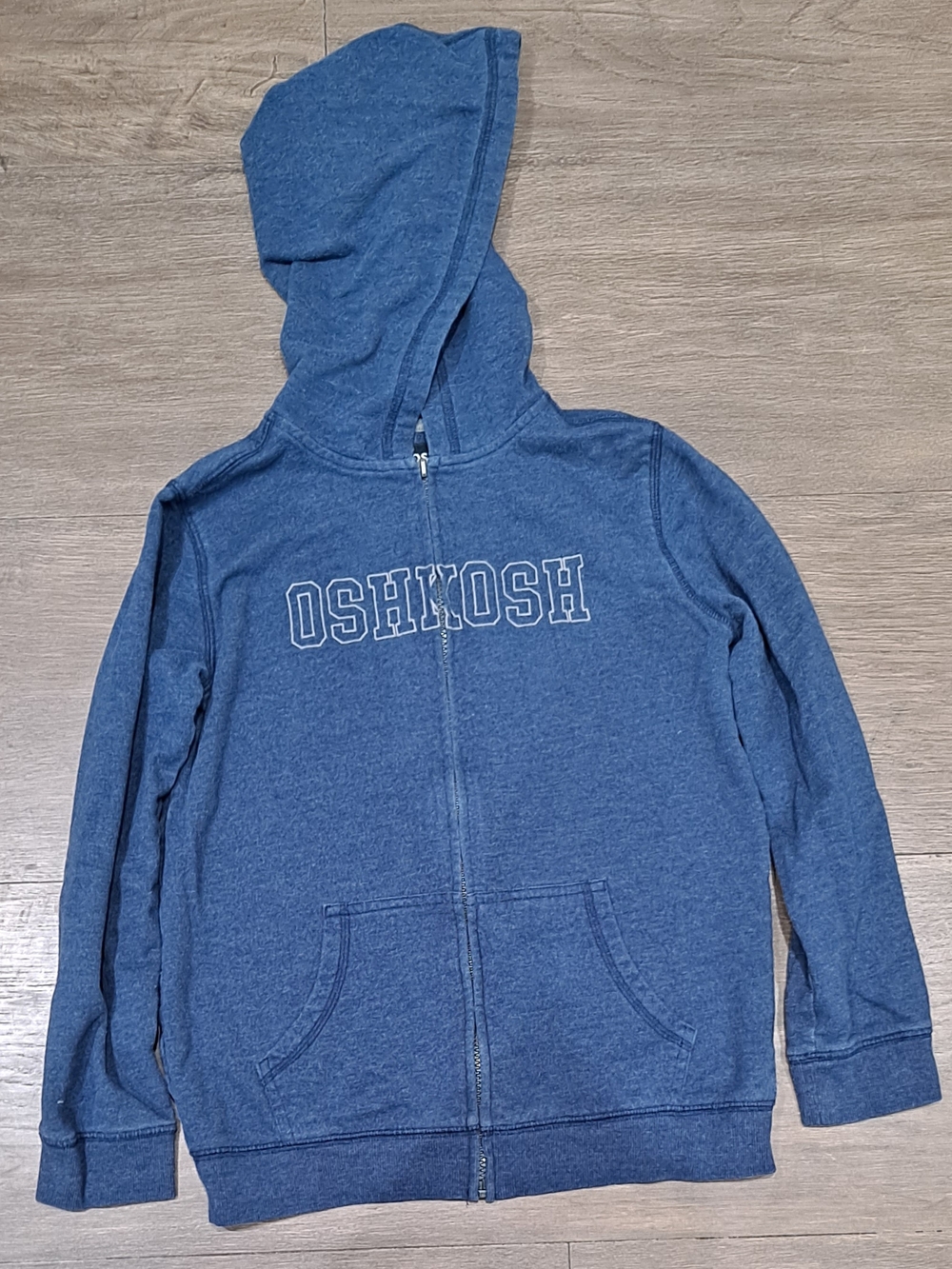 OshKosh B'gosh Blue Zip-Up Hooded Sweatshirt for Kids 14